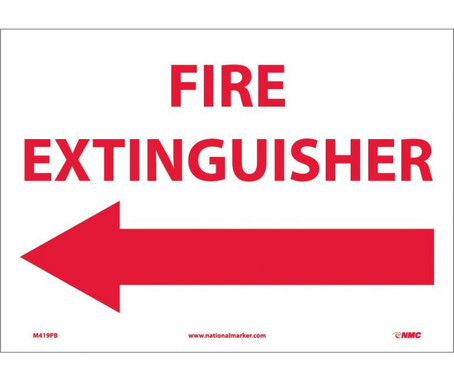 Fire Extinguisher (With Left Arrow) - 10X14 - PS Vinyl - M419PB