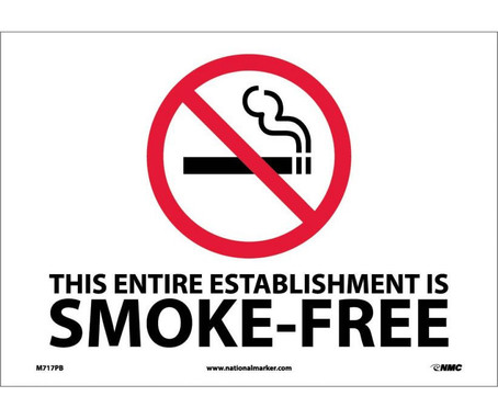 (Graphic) This Entire Establishment Is Smoke-Free Minnesota Statue 144.411 - 144.417 - 10X14 - PS Vinyl - M717PB