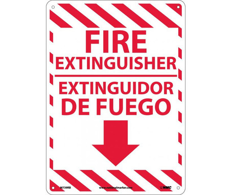 Fire Extinguisher - Bilingual - 14X10 - Rigid Plastic - M739RB