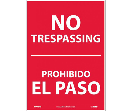 No Trespassing - Bilingual - 14X10 - PS Vinyl - M748PB