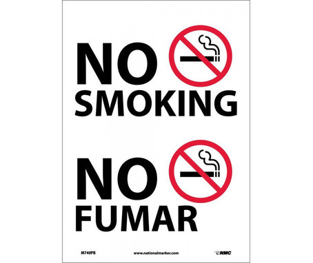 No Smoking (Graphic - Bilingual - 14X10 - PS Vinyl - M749PB