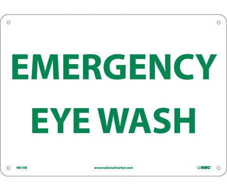 Emergency Eye Wash - 10X14 - Rigid Plastic - M81RB