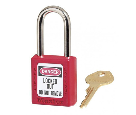 Red 1.5 Anodized Alum Lock Keyed Alike 6/Set - MP1106KS6RED