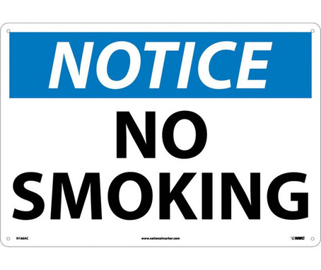 Notice: No Smoking - 14X20 - .040 Alum - N166AC