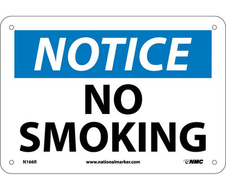 Notice: No Smoking - 7X10 - Rigid Plastic - N166R