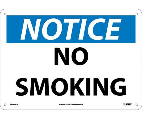 Notice: No Smoking - 10X14 - Rigid Plastic - N166RB