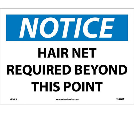 Notice: Hair Net Required Beyond This Point - 10X14 - PS Vinyl - N216PB