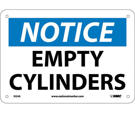 Notice: Empty Cylinders - 7X10 - .040 Alum - N24A