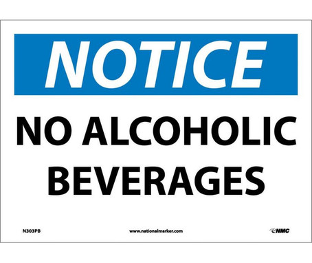 Notice: No Alcoholic Beverages - 10X14 - PS Vinyl - N303PB