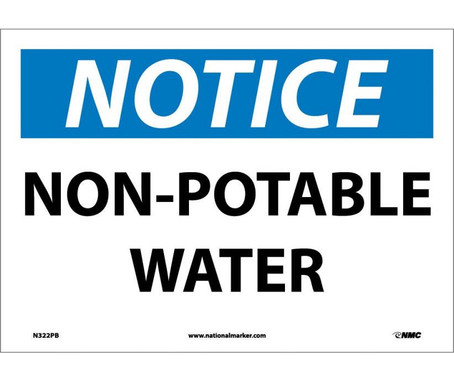Notice: Non-Potable Water - 10X14 - PS Vinyl - N322PB