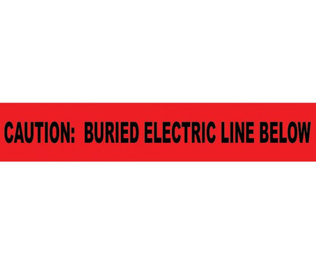 Non-Detectable Underground Tape - Caution Buried Electric Line Below - 3"X1000' - ND3 YE