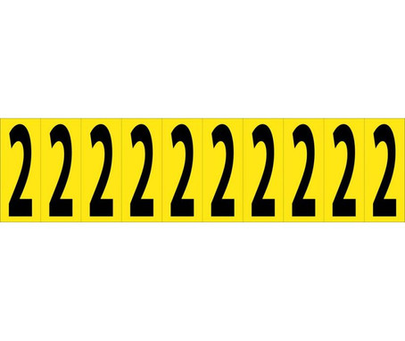 Number Card - 2" 2 (10 Numbers/Card) - PS Cloth - NPS52