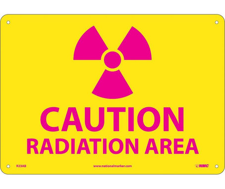 (Graphic) Caution Radiation Area - 10X14 - .040 Alum - R23AB