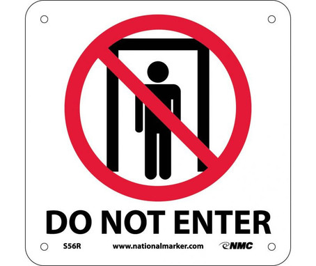 Do Not Enter (W/ Graphic) - 7X7 - Rigid Plastic - S56R