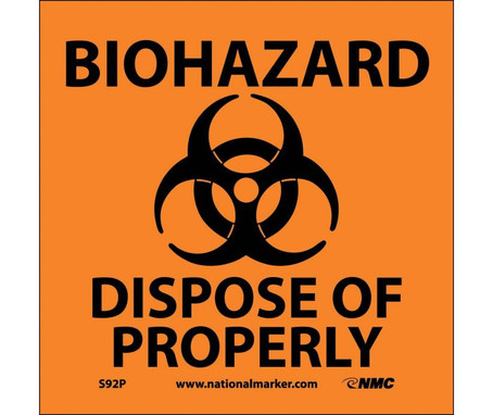 Biohazard Dispose Of Properly (W/Graphic) 7X7 Ps Vinyl