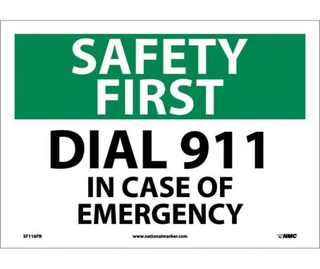 Safety First - Dial 911 - 10X14 - PS Vinyl - SF116PB