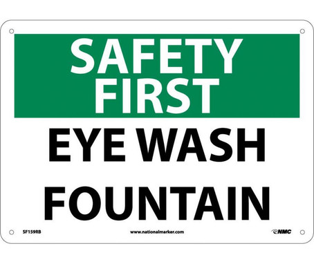 Safety First - Eye Wash Fountain - 10X14 - Rigid Plastic - SF159RB