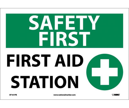 Safety First - First Aid Station - Graphic - 10X14 - PS Vinyl - SF161PB