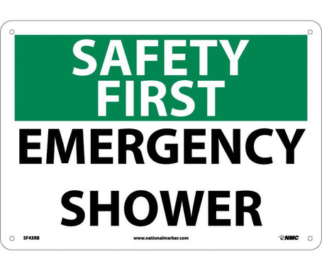 Safety First - Emergency Shower - 10X14 - Rigid Plastic - SF43RB