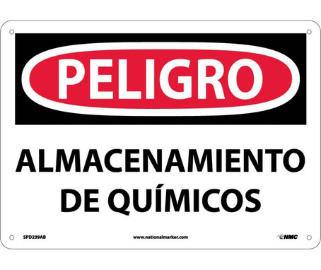 Peligro - Almacenamiento De Quimicos - 10X14 - .040 Alum - SPD239AB