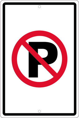 No Parking Graphic Symbol - 18X12 - .063 Alum - TM0166H