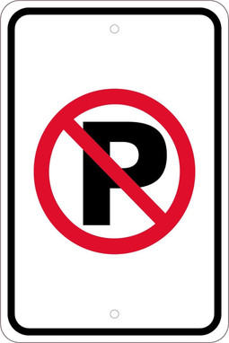 No Parking Graphic Symbol - 18X12 - .080 Hip Ref Alum - TM0166K