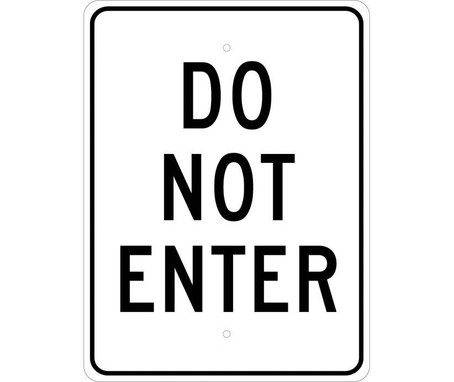 Do Not Enter - 24X18 - .080 Hip Ref Alum - TM113K