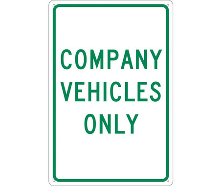 Company Vehicles Only - 18X12 - .040 Alum - TM138G