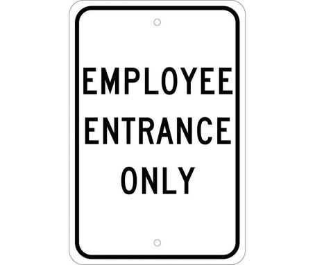 Employee Entrance Only - 18X12 - .080 Egp Ref Alum - TM219J