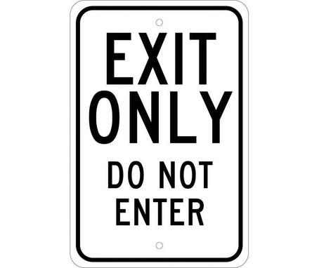 Exit Only Do Not Enter - 18X12 - .080 Egp Ref Alum - TM220J