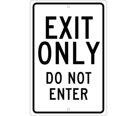 Exit Only Do Not Enter - 18X12 - .080 Hip Ref Alum - TM220K