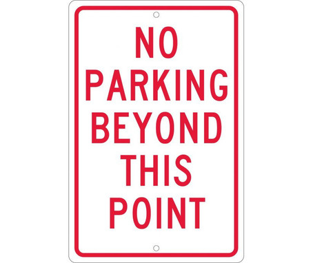 No Parking Beyond This Point - 18X12 - .063 Alum - TM26H