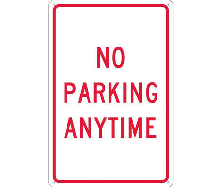 No Parking Anytime - 18X12 - .040 Alum - TM2G