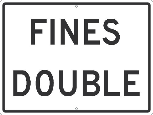 Fines Double Sign -18X24 - .080 Hip Ref Alum - TM528K