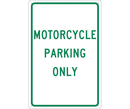 Motorcycle Parking Only - 18X12 - .040 Alum - TM53G