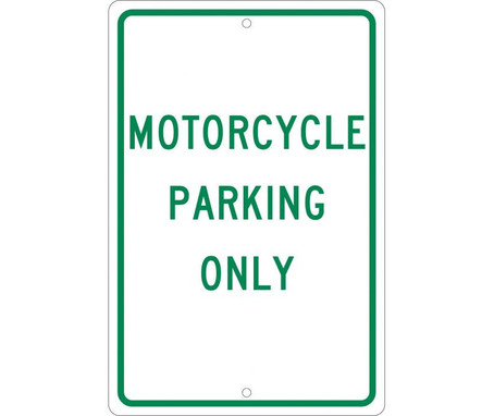 Motorcycle Parking Only - 18X12 - .063 Alum - TM53H