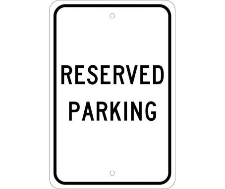 Reserved Parking - 18X12 - .080 Egp Ref Alum - TM87J