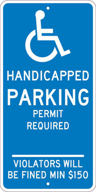 Reserved Parking Permit Required - 24X12 - .080 Ref Alum Sign - TMS310J
