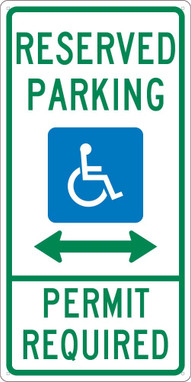 Reserved Parking Permit Required -24X12 - .040 Alum Sign - TMS311G