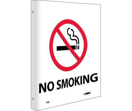 No Smoking - Flanged - 10X8 - Rigid Plastic - TV9