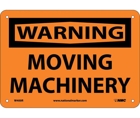 Warning: Moving Machinery - 7X10 - Rigid Plastic - W400R
