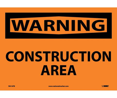 Warning: Construction Area - 10X14 - PS Vinyl - W414PB