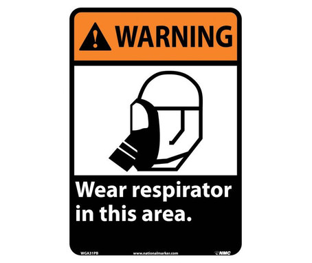 Warning: Wear Respirator In This Area - 14X10 - PS Vinyl - WGA31PB