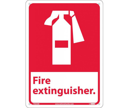 Fire Extinguisher (W/Graphic) - 14X10 - .040 Alum - FGA3AB