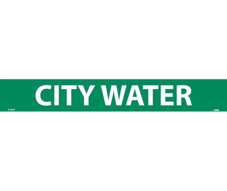 Pipemarker - PS Vinyl - City Water - 2X14 1 1/4" Cap Height - A1053G