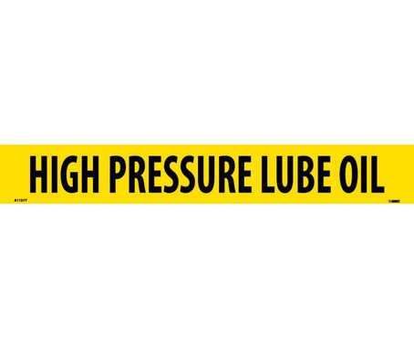 Pipemarker - PS Vinyl - High Pressure Lube Oil - 2X14 1 1/4" Cap Height - A1131Y