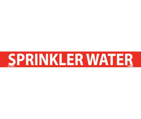 Pipemarker - PS Vinyl - Sprinkler Water - 1X9 3/4" Cap Height - B1242R