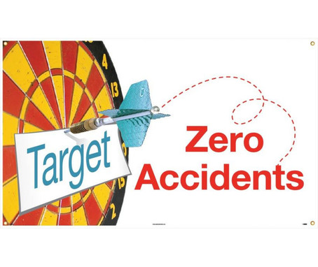 Banner - Target Zero Accidents - 3Ft X 5Ft. - BT541