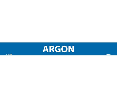 Pipemarker - PS Vinyl - Argon - 1X9 1/2" Cap Height - C1011B