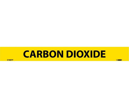 Pipemarker - PS Vinyl - Carbon Dioxide - 1X9 1/2" Cap Height - C1037Y